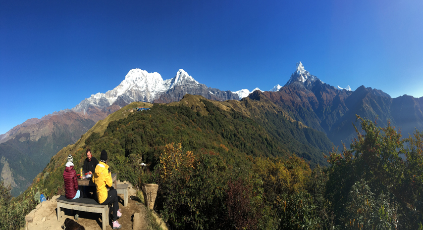 View from Middle camp of Mardi Himal